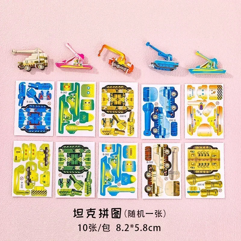 10pcs Children 3D DIY Puzzles Toys Cute Cartoon Dinosaur Jigsaw Puzzle for Kids Early Educational Toy Montessori Games Baby Gift