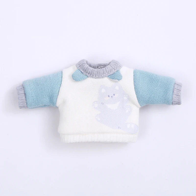 OB11 Doll Clothes Cute Cat Coats Hoodies Sweatshirts Shorts Shoes for Obitsu11, Molly, GSC Body, YMY, 1/12bjd Doll Accessories