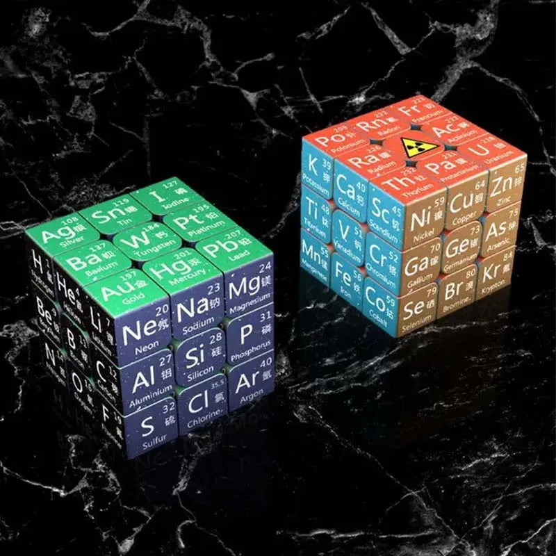 3D Magic Cubes 3x3x3 Mathematics Chemistry and Physics Puzzle Magnetic Speed Cube Professional Educational Toys