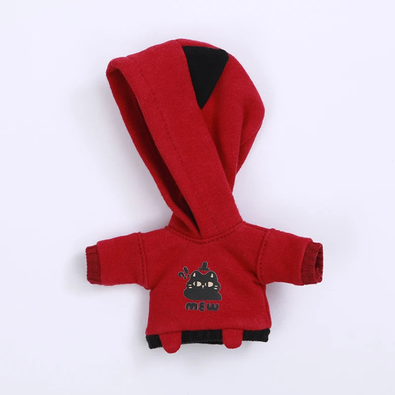 OB11 Doll Clothes Cute Cat Coats Hoodies Sweatshirts Shorts Shoes for Obitsu11, Molly, GSC Body, YMY, 1/12bjd Doll Accessories