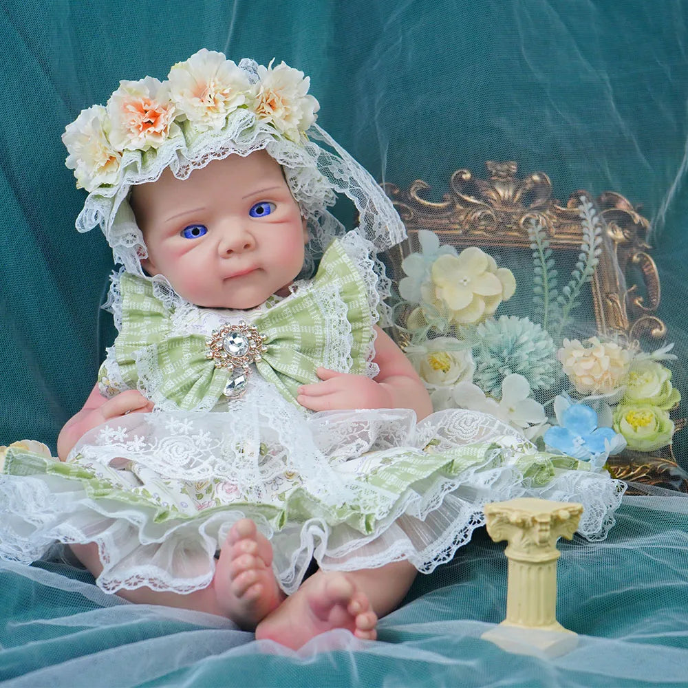 20.47INCH Big Reborn Full Body Silicone Doll Adorable Smile Newborn Baby Girl