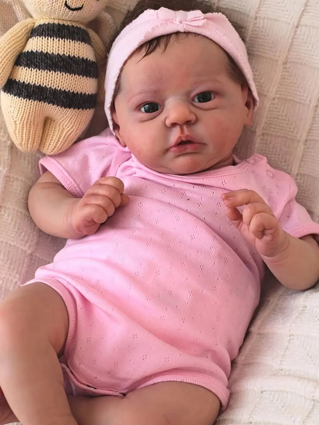 18 "-48 cm, beautifully reborn doll, vinyl, with painted hair, washable whole body, collectible family gift toy