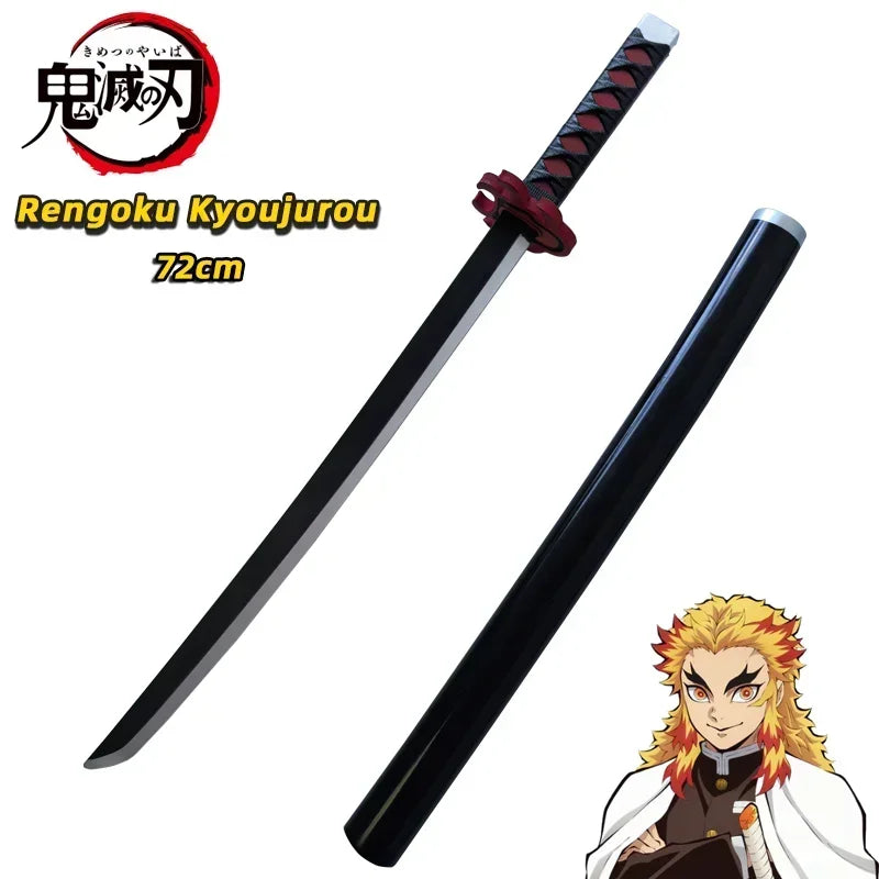 72cm Demon Slayer Katana Original Assembled Anime Sword Cosplay Weapon Orange Kyoujurou Tanjirou Tokitou Muichirou Swords