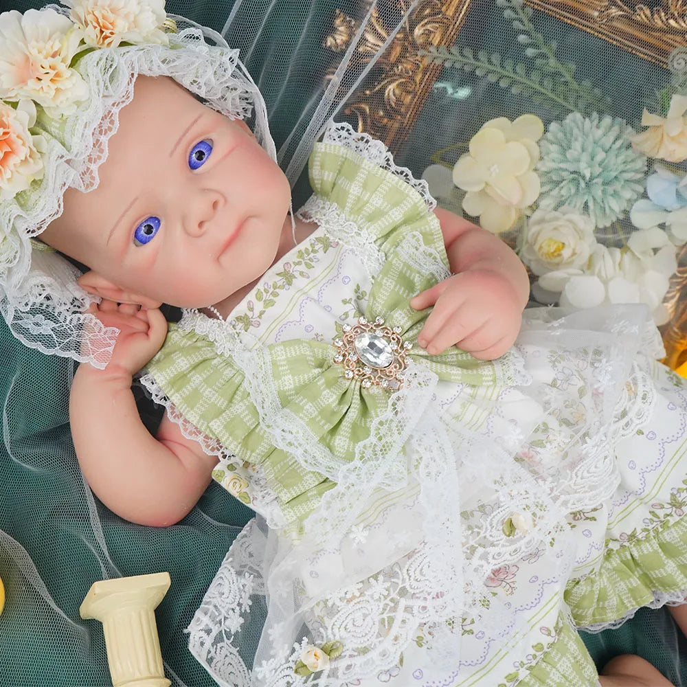 20.47INCH Big Reborn Full Body Silicone Doll Adorable Smile Newborn Baby Girl