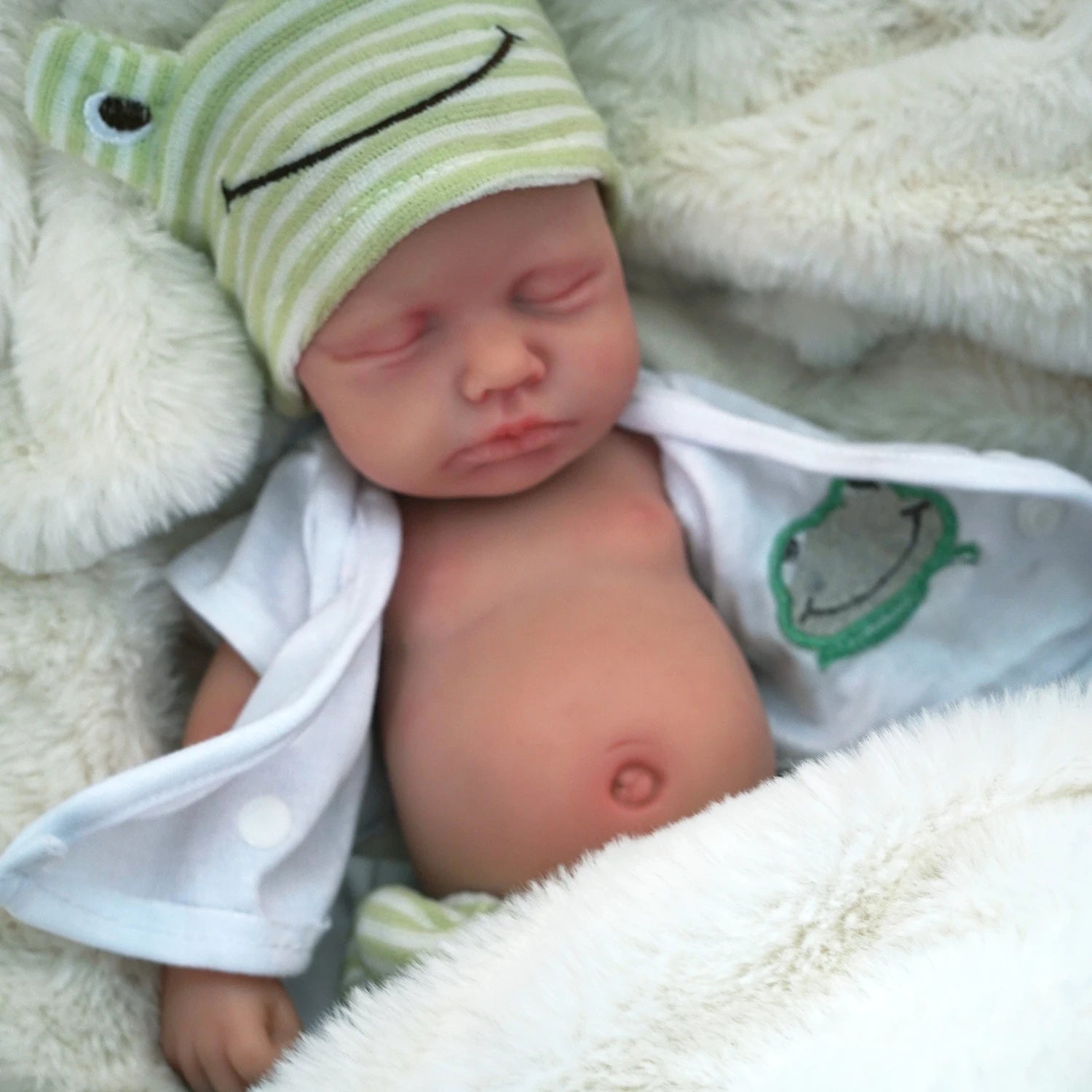 12" Boy Micro Preemie Full Body Silicone Baby Doll Lifelike Mini Reborn Doll Surprice Children Anti-Stress My Melody