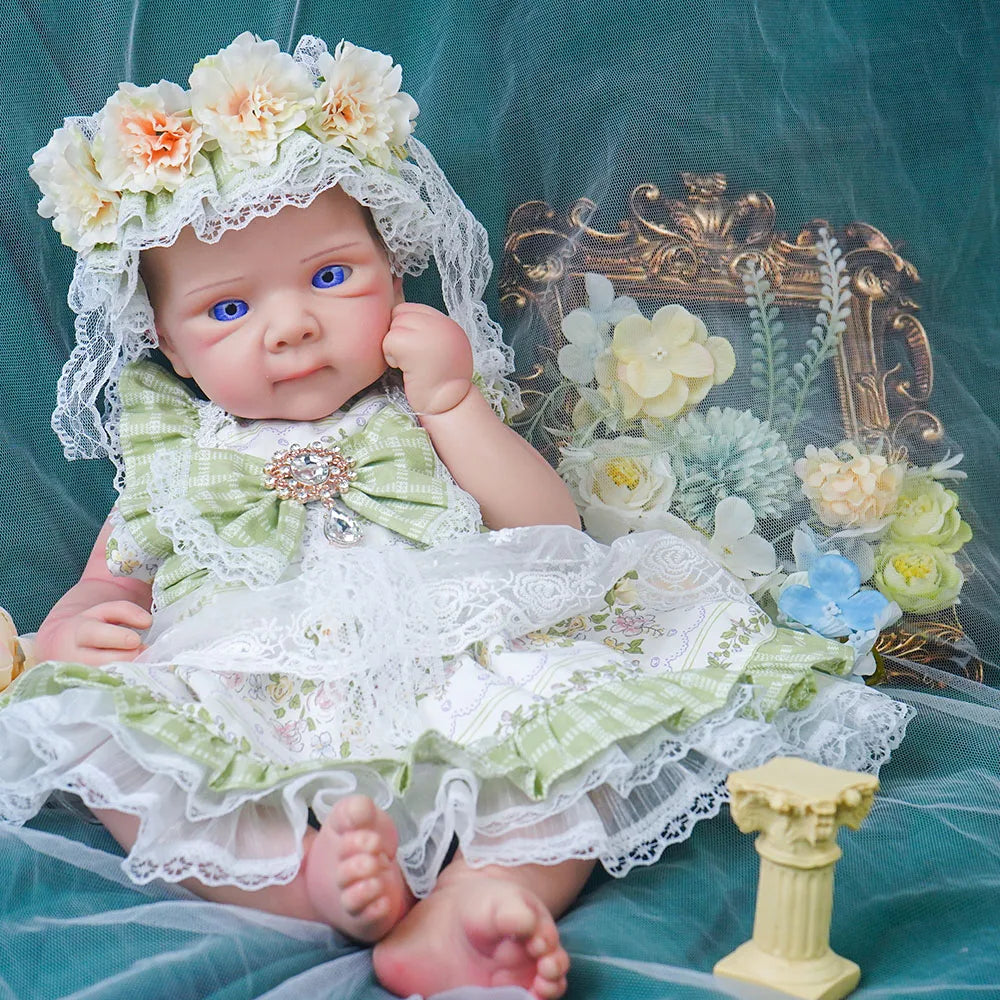 20.47INCH Big Reborn Full Body Silicone Doll Adorable Smile Newborn Baby Girl