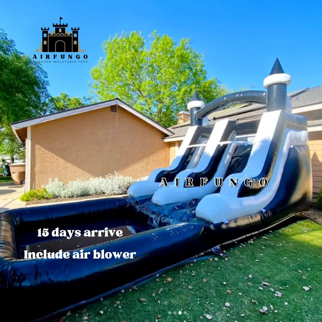 Commercial Grade Inflatable Water Slide with Splash Pool Bouncy Castle for Adults and Kids Includes Blower Customization