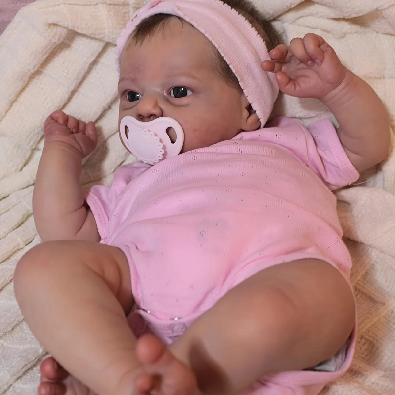 18 "-48 cm, beautifully reborn doll, vinyl, with painted hair, washable whole body, collectible family gift toy