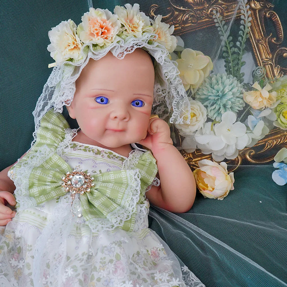20.47INCH Big Reborn Full Body Silicone Doll Adorable Smile Newborn Baby Girl