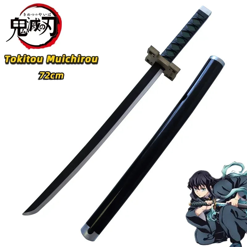 72cm Demon Slayer Katana Original Assembled Anime Sword Cosplay Weapon Orange Kyoujurou Tanjirou Tokitou Muichirou Swords