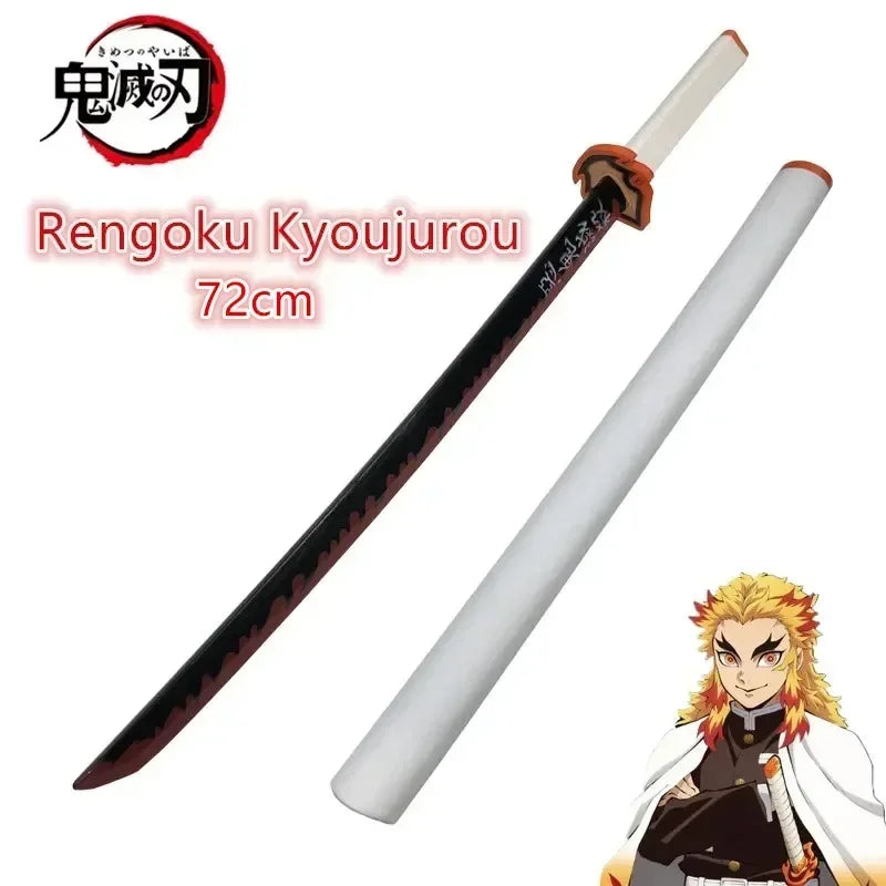 72cm Demon Slayer Katana Original Assembled Anime Sword Cosplay Weapon Orange Kyoujurou Tanjirou Tokitou Muichirou Swords