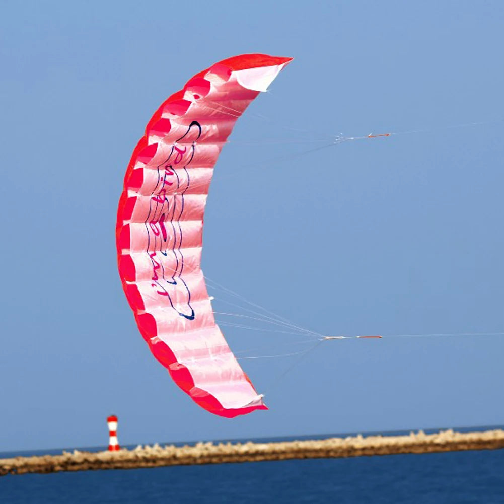 Outdoor Large Beach Kite with Control Bar Professional Kitesurf Toy Reusable Foil Sport Kite for Beach Sports Games