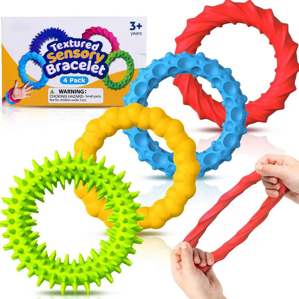 Kids Sensory Bracelets Toddler Texture Calming Sensory Bracelets Sensory Stretchy Bracelets Suitable For Toddler Children