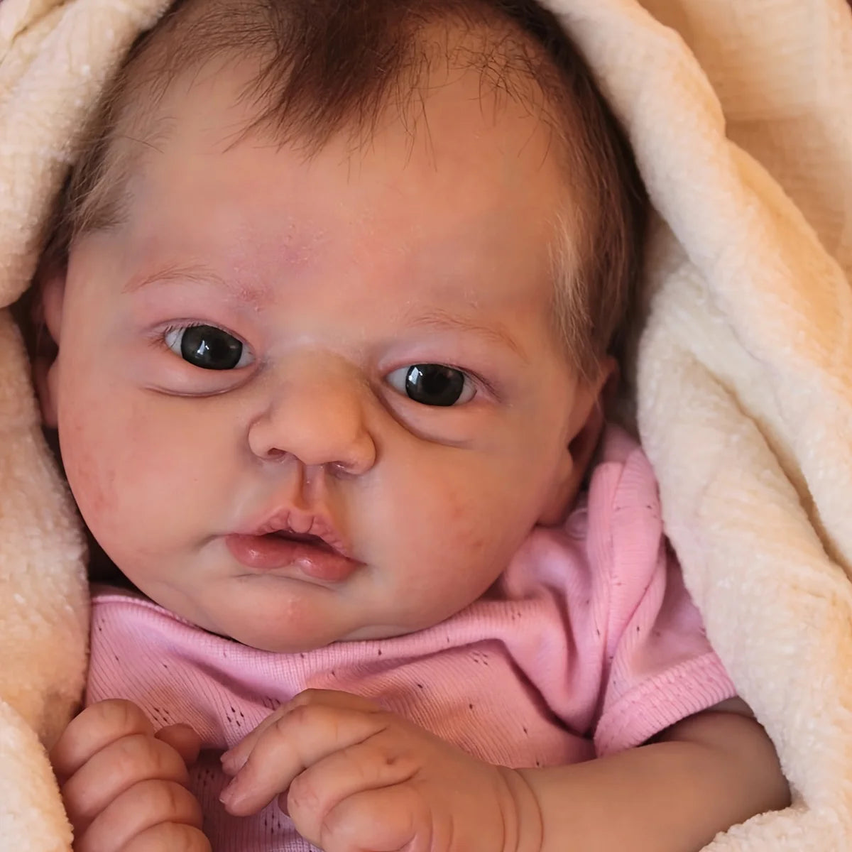 18 "-48 cm, beautifully reborn doll, vinyl, with painted hair, washable whole body, collectible family gift toy