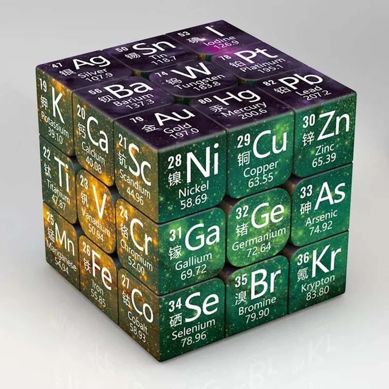 3D Magic Cubes 3x3x3 Mathematics Chemistry and Physics Puzzle Magnetic Speed Cube Professional Educational Toys