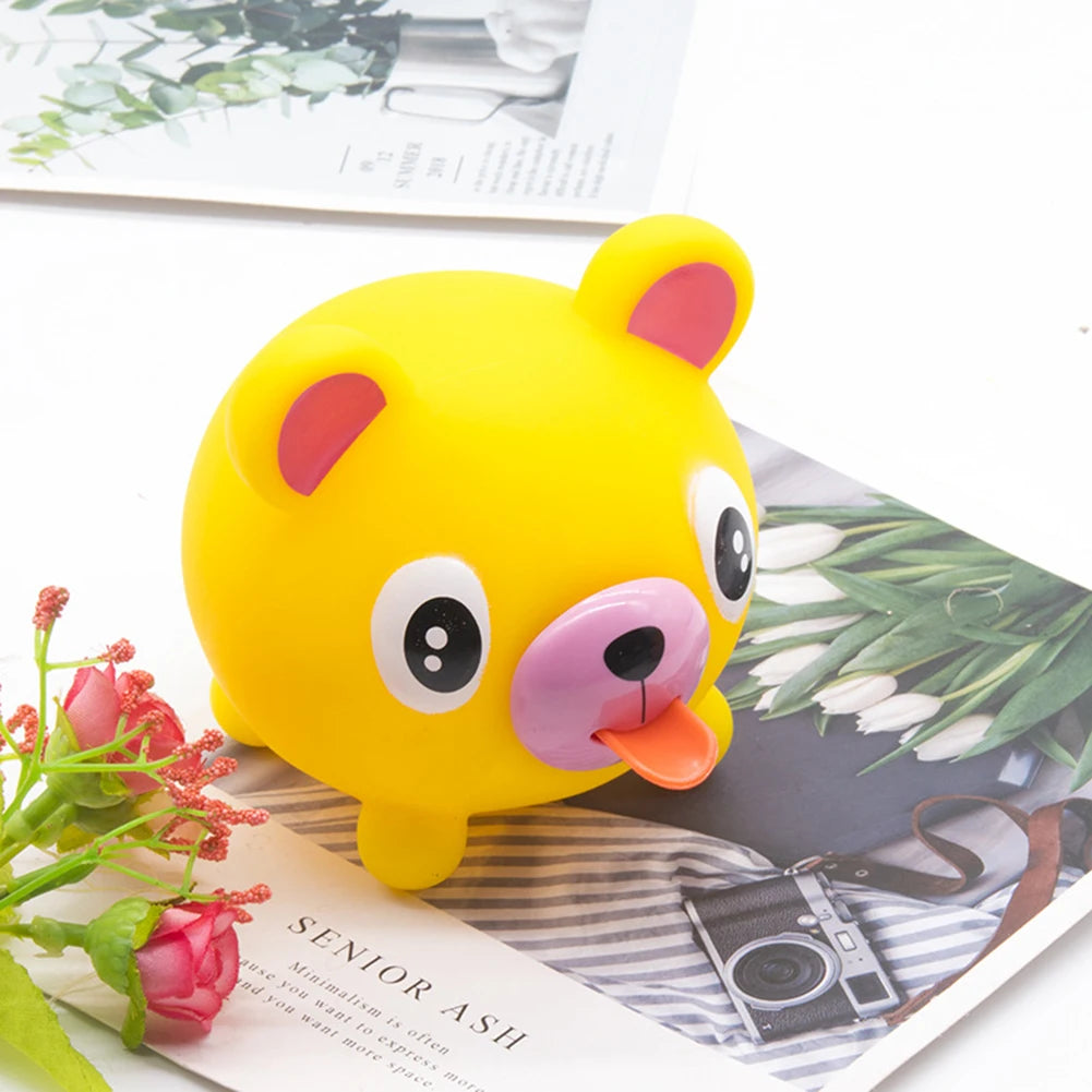 Talking Animal Baby Toys Jabber Ball Tongue Out Stress Relieve Soft Cute Tiger Pig Dog Ball Great Gifts for Kids Adult Baby Toy