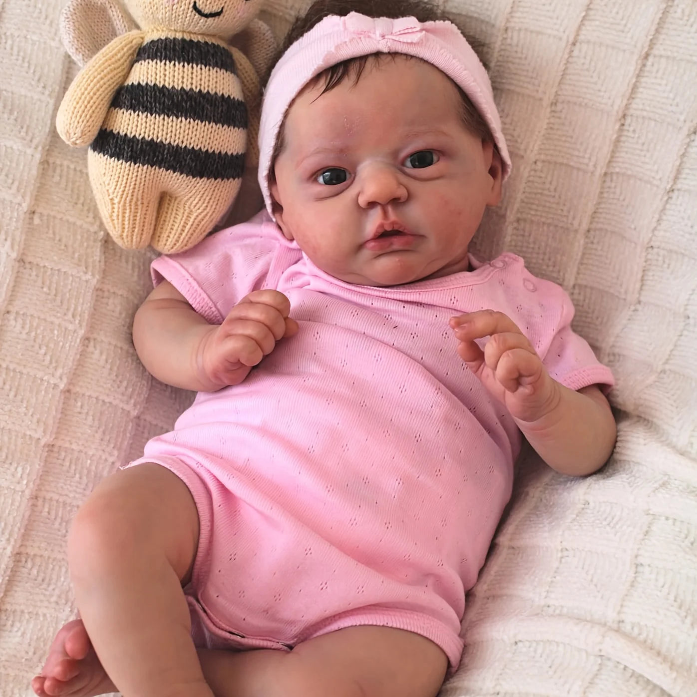 18 "-48 cm, beautifully reborn doll, vinyl, with painted hair, washable whole body, collectible family gift toy
