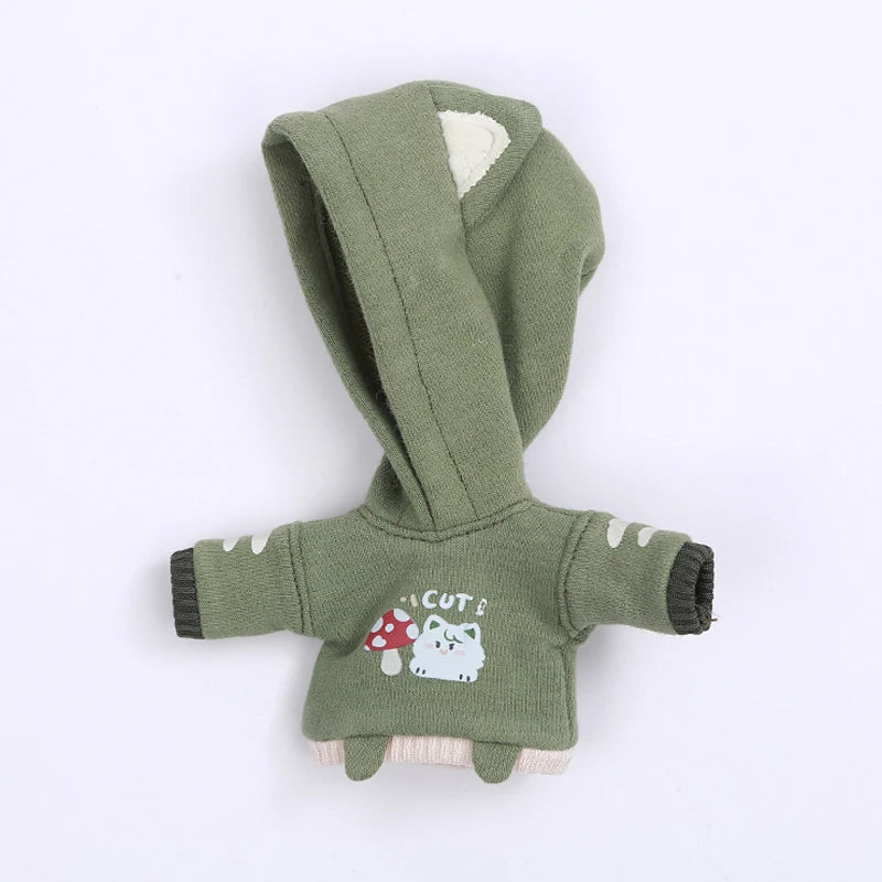 OB11 Doll Clothes Cute Cat Coats Hoodies Sweatshirts Shorts Shoes for Obitsu11, Molly, GSC Body, YMY, 1/12bjd Doll Accessories
