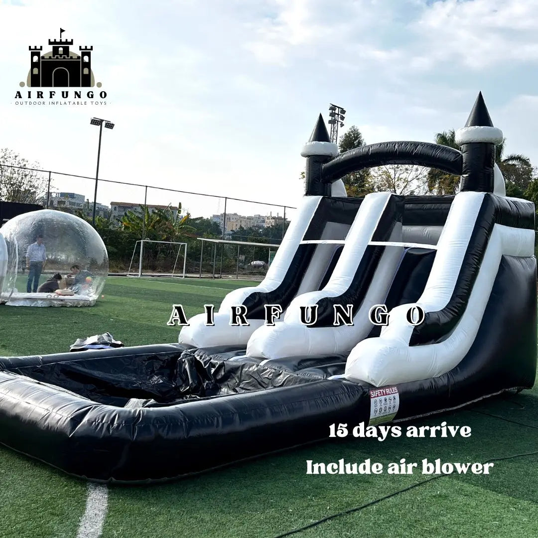 Commercial Grade Inflatable Water Slide with Splash Pool Bouncy Castle for Adults and Kids Includes Blower Customization