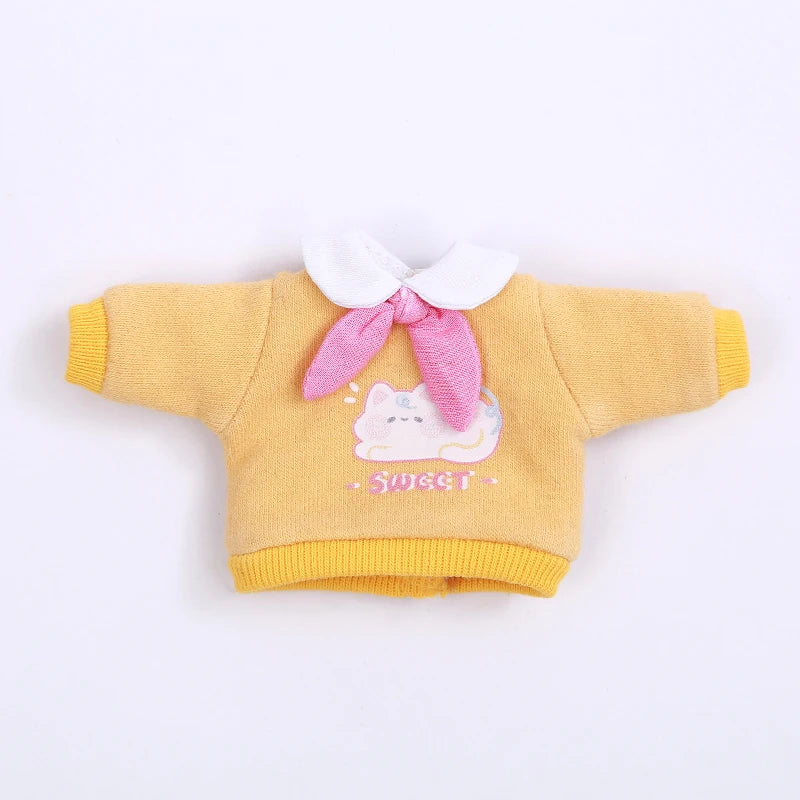 OB11 Doll Clothes Cute Cat Coats Hoodies Sweatshirts Shorts Shoes for Obitsu11, Molly, GSC Body, YMY, 1/12bjd Doll Accessories