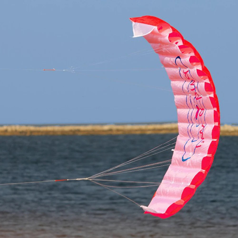 Outdoor Large Beach Kite with Control Bar Professional Kitesurf Toy Reusable Foil Sport Kite for Beach Sports Games