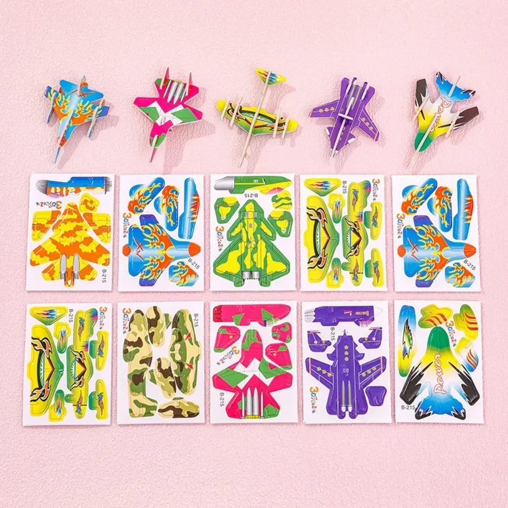 10pcs Children 3D DIY Puzzles Toys Cute Cartoon Dinosaur Jigsaw Puzzle for Kids Early Educational Toy Montessori Games Baby Gift
