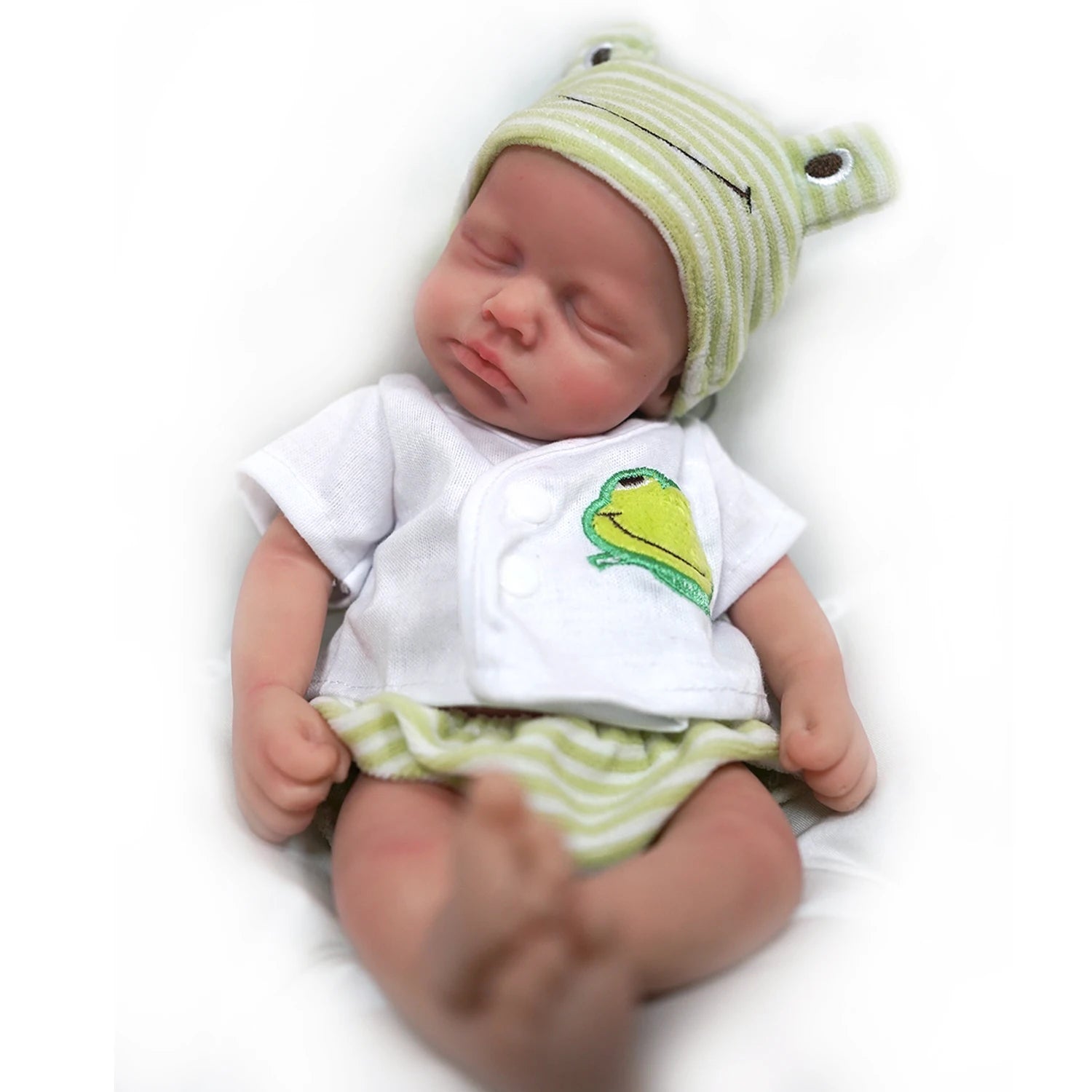 12" Boy Micro Preemie Full Body Silicone Baby Doll Lifelike Mini Reborn Doll Surprice Children Anti-Stress My Melody