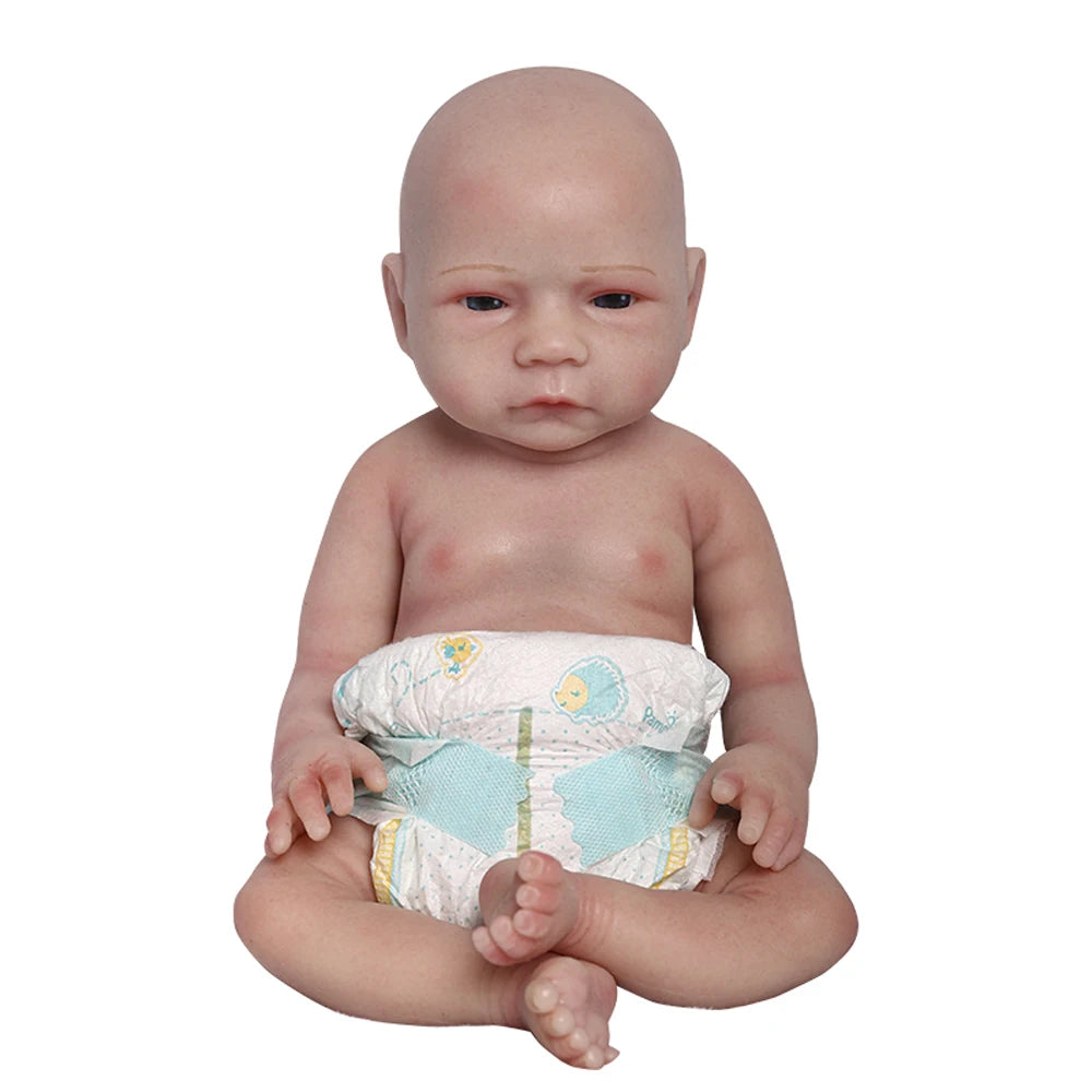 COSDOLL 18.5inch 3.1kg Full Body Silicone Bebe Reborn Doll Soft Dolls Realistic Girl Baby DIY Toys for Children Christmas Gifts