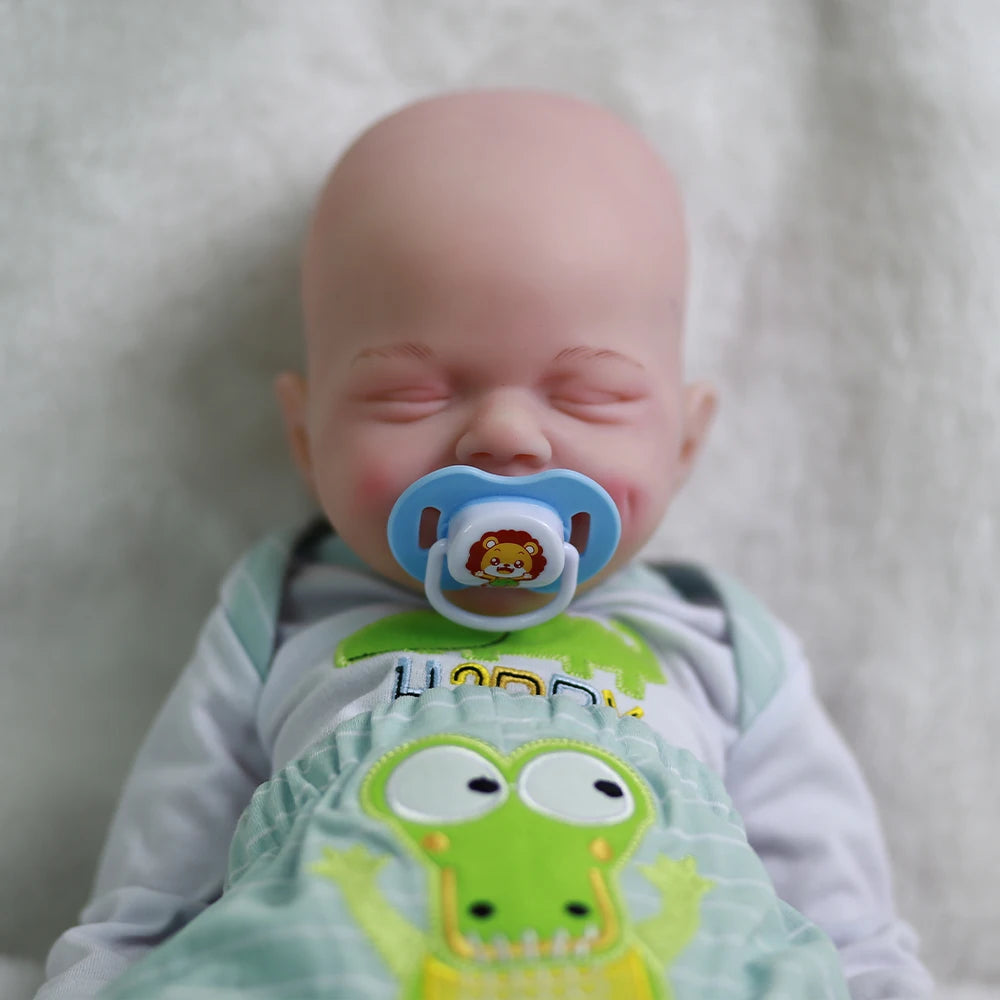 COSDOLL 3.1kg Silicone Reborn Baby Doll Full Body Soft Silicone Baby Toy Doll Lifelike Smile Close Eyes Christmas Baby Toys Gift
