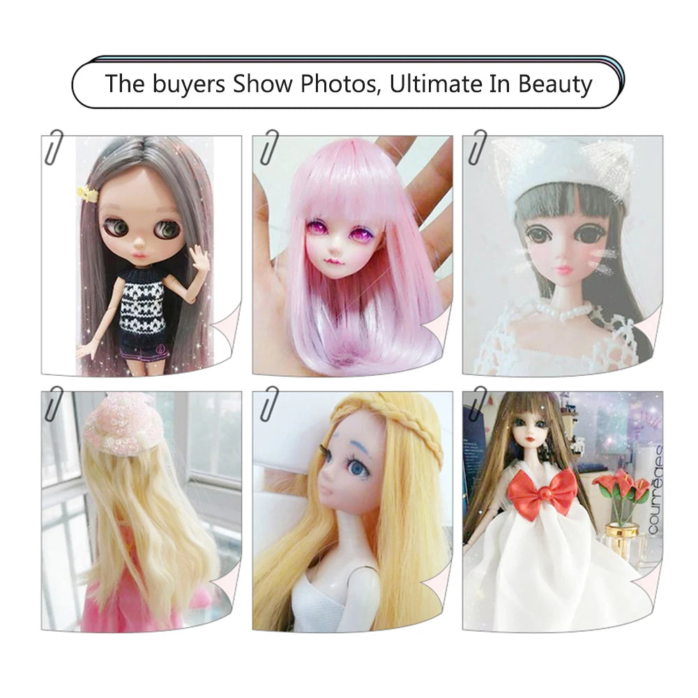 15CM Teil Doll Hair Cover, DIY Hairline For Kurhn Night Lolita Wig Synthetic Fiber Doll Wig, BJD High Temperature Silk Weft