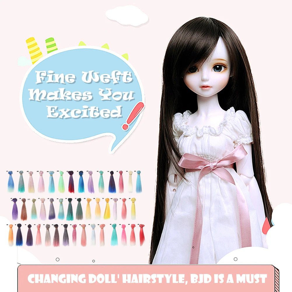 15CM Teil Doll Hair Cover, DIY Hairline For Kurhn Night Lolita Wig Synthetic Fiber Doll Wig, BJD High Temperature Silk Weft