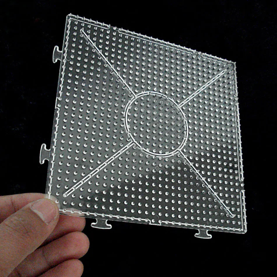 5mm Hama Beads Pegboard Transparent Template Board Pixel Art Puzzle Square tool DIY Figure Material Board Perler Beads