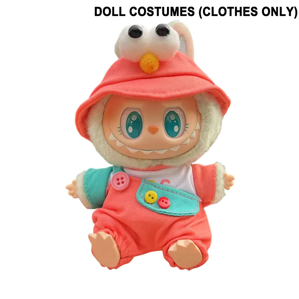 Labubu Plush Doll Clothes Plush Doll Changing Clothes Dolll Clothes Suit Cartoon Cute Clothes Dolls Accessories Christmas Gift