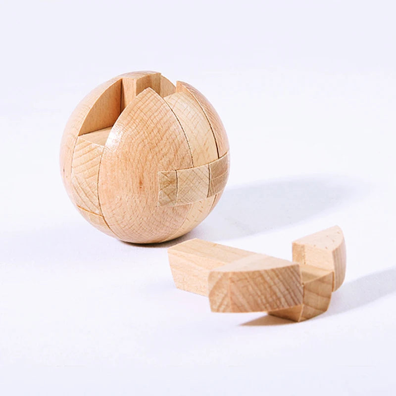 Wooden Puzzle Magic Ball Brain Teasers Kids And Adults IQ Games Luban Lock Educational Intellectual Toys Rompicapo Difficili