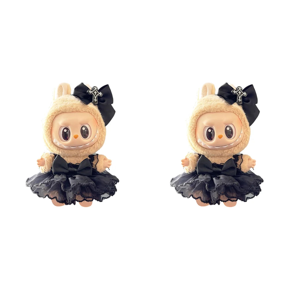 Mini Labubu Clothes Plush Doll Clothes Kawaii Doll Clothes Plush Doll Changing Clothes Dolll Clothes Suit Dolls Accessories Gift