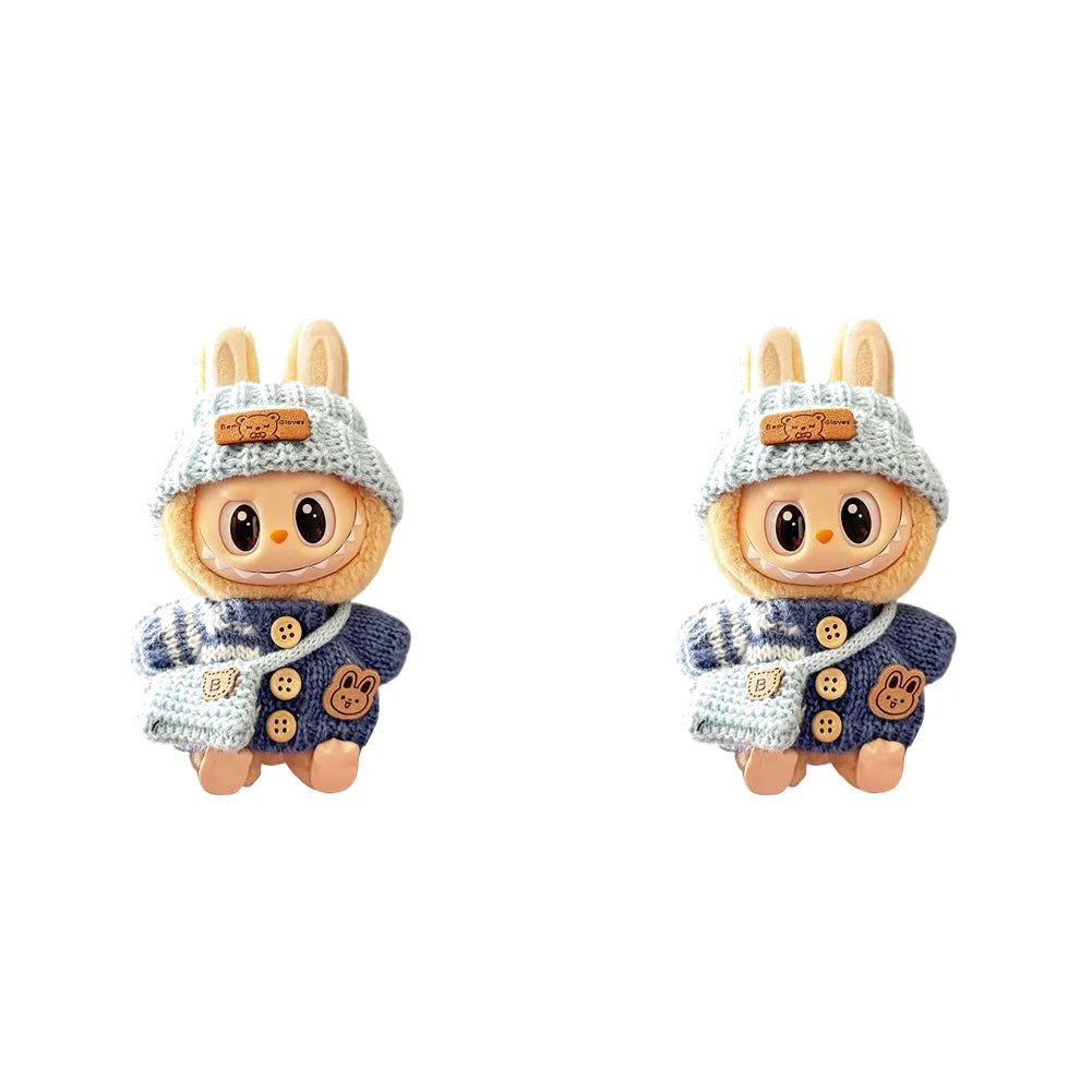Mini Labubu Clothes Plush Doll Clothes Kawaii Doll Clothes Plush Doll Changing Clothes Dolll Clothes Suit Dolls Accessories Gift