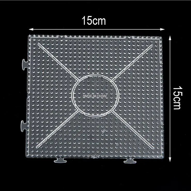 5mm Hama Beads Pegboard Transparent Template Board Pixel Art Puzzle Square tool DIY Figure Material Board Perler Beads