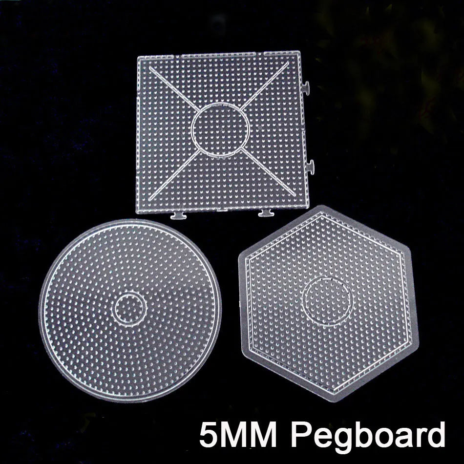 5mm Hama Beads Pegboard Transparent Template Board Pixel Art Puzzle Square tool DIY Figure Material Board Perler Beads