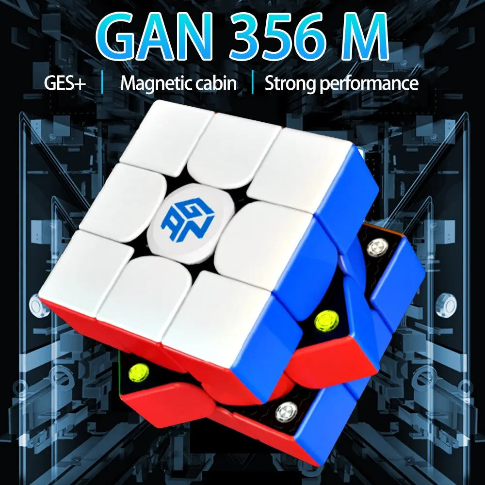 Puzzle Original GAN 356M Magnet Cube  stickerless 3x3x3 Speed cube Magnetic Professional Magic cube Educational Toy for Children