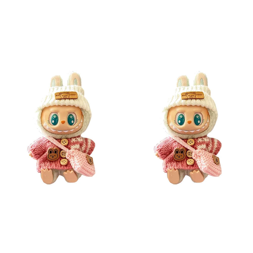 Mini Labubu Clothes Plush Doll Clothes Kawaii Doll Clothes Plush Doll Changing Clothes Dolll Clothes Suit Dolls Accessories Gift