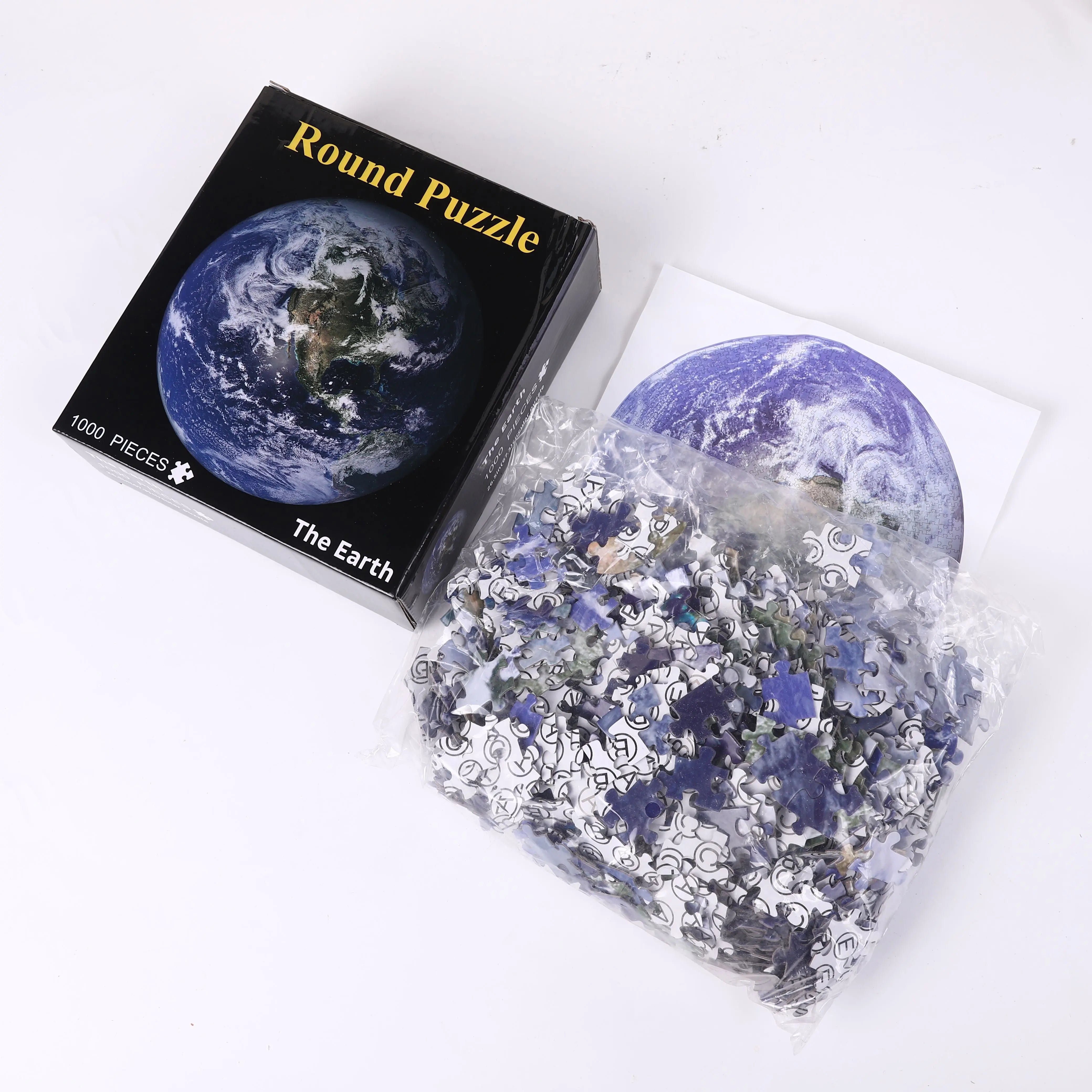 Adult Round Puzzle 1000 Pieces the Earth Challenge Games Learning Educational Puzzle Toys Moon Puzzle Space Flat Puzzle