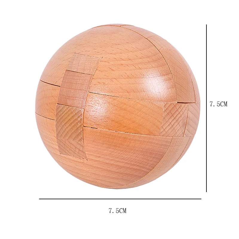 Wooden Puzzle Magic Ball Brain Teasers Kids And Adults IQ Games Luban Lock Educational Intellectual Toys Rompicapo Difficili