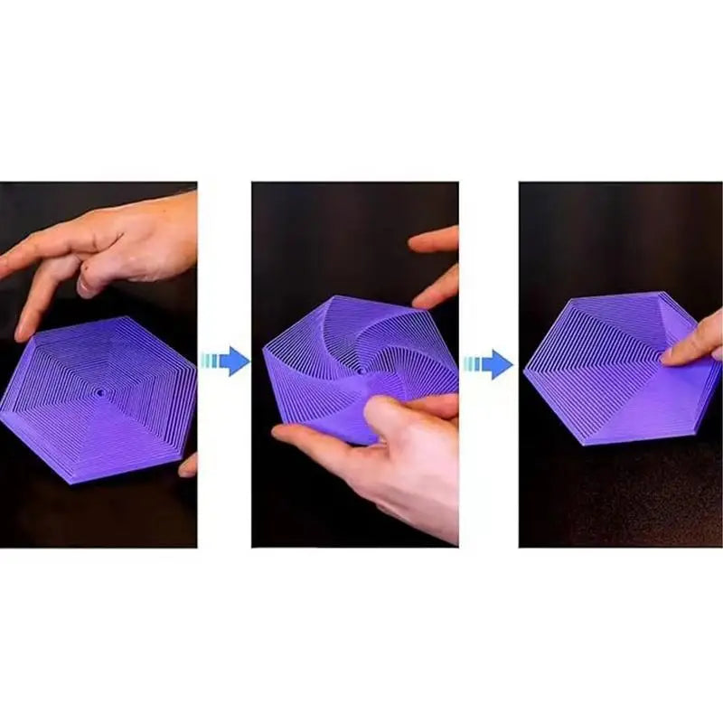 3D Printed Fractal Fidget Hexagon Portable Playing Sensory Anti-stress Toy Desktop Ornament Kid Toy Visual Toys