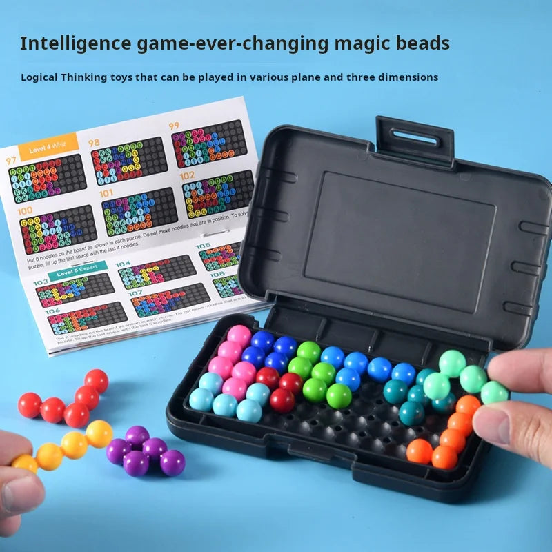 120 Challenge IQ 3D Game Children's Logical Thinking Wisdom Magic Beads Quickly Transform Pyramid Beads Montessori Toy Gifts