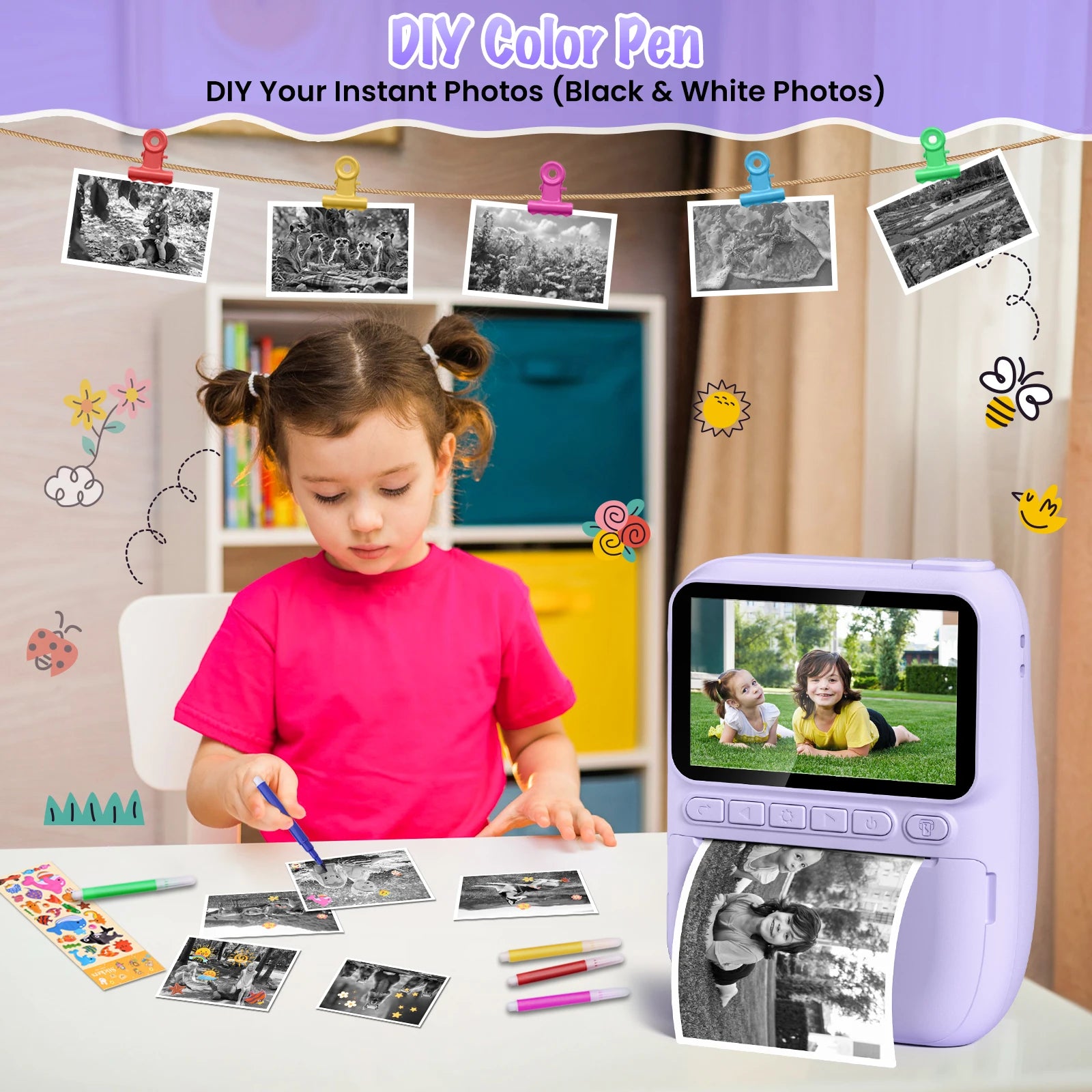 Instant Print Camera for Kids, 3.0