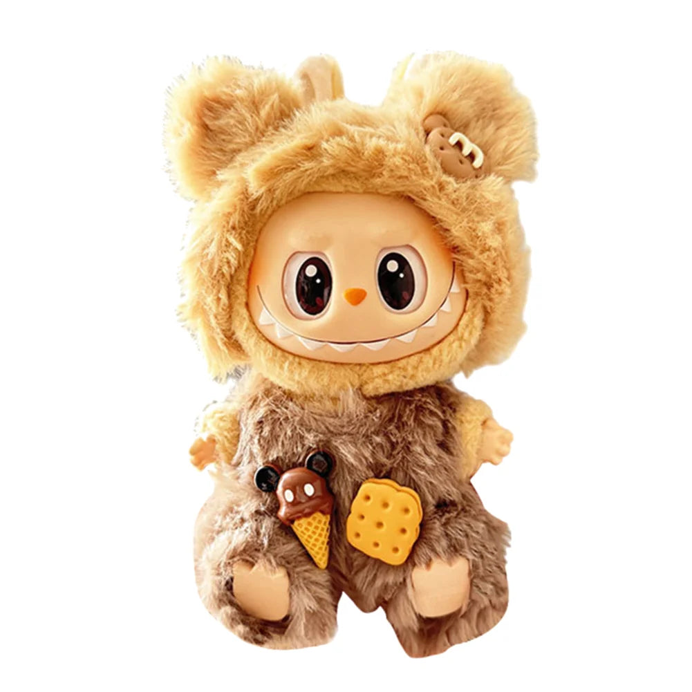 Mini Labubu Clothes Plush Doll Clothes Kawaii Doll Clothes Plush Doll Changing Clothes Dolll Clothes Suit Dolls Accessories Gift