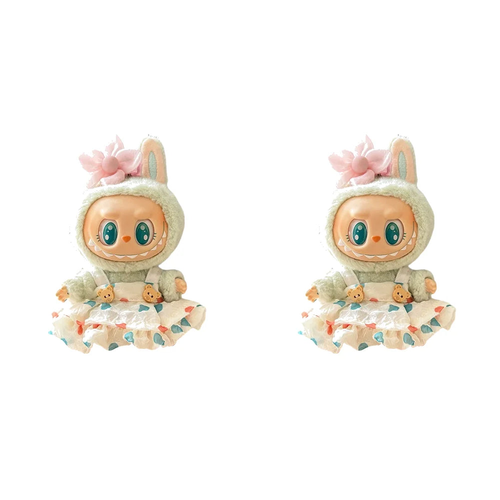 Mini Labubu Clothes Plush Doll Clothes Kawaii Doll Clothes Plush Doll Changing Clothes Dolll Clothes Suit Dolls Accessories Gift