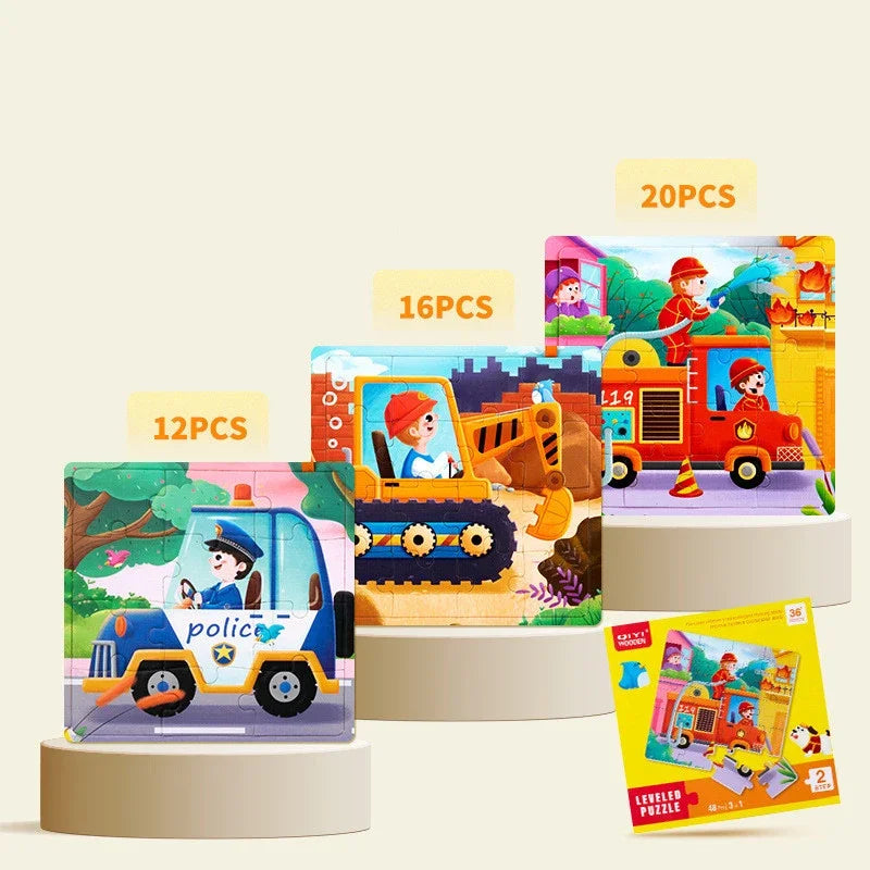 Montessori Kids Toys Magnetic Advance Educate Book Folding Jigsaw 3 In 1 Animal Marine Dinosaur Cognitive Early Education Gifts