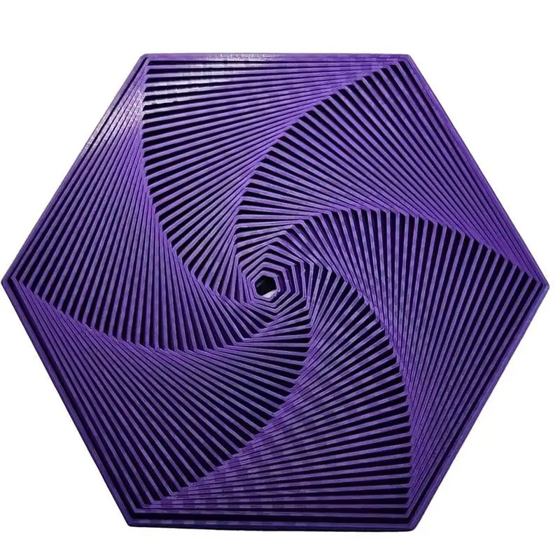 3D Printed Fractal Fidget Hexagon Portable Playing Sensory Anti-stress Toy Desktop Ornament Kid Toy Visual Toys