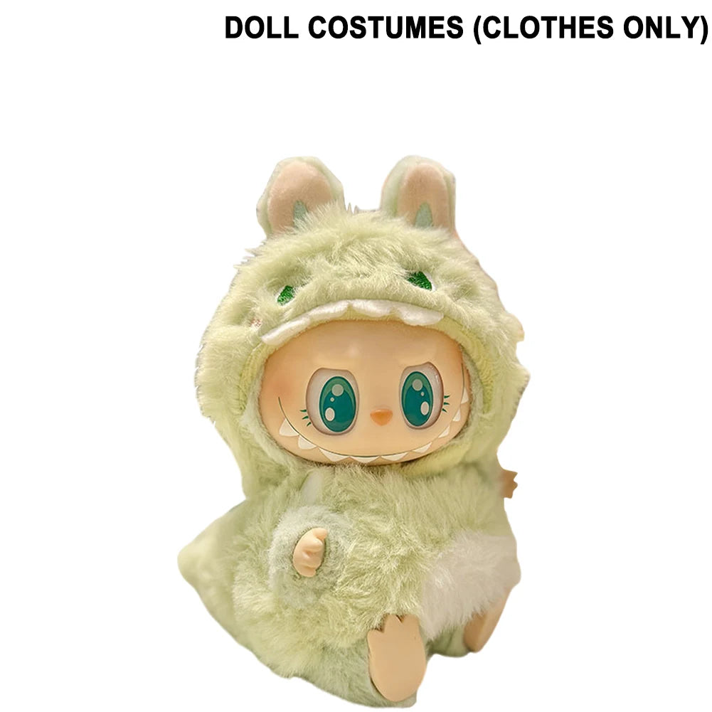 Labubu Plush Doll Clothes Plush Doll Changing Clothes Dolll Clothes Suit Cartoon Cute Clothes Dolls Accessories Christmas Gift
